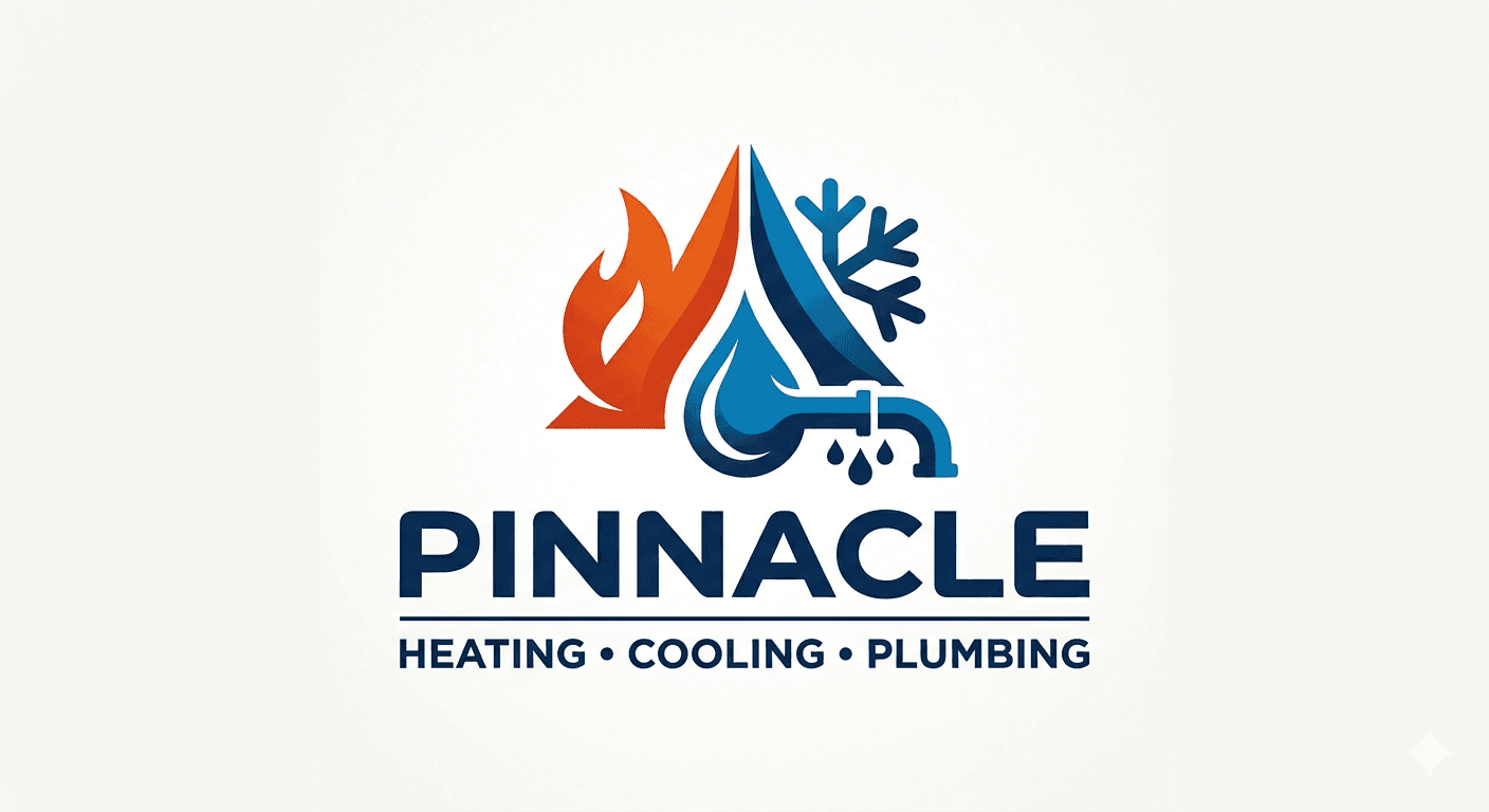 Pinnacle HVAC technician installing modern heating and cooling equipment in a residential home